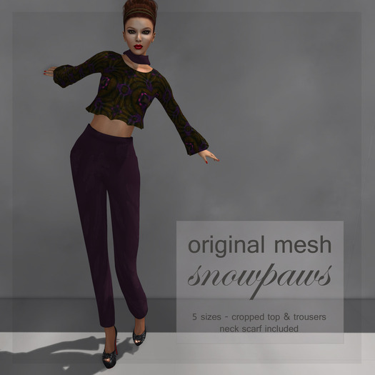 Snowpaws - Neve Purple Batik Linen Outfit