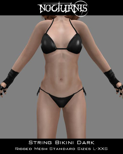 Nocturnis Mesh String Bikini Dark
