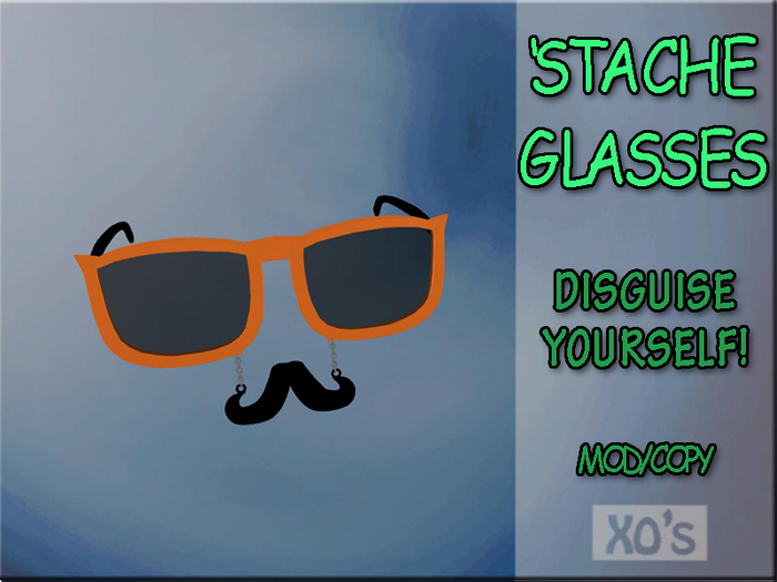 Stache Glasses Orange