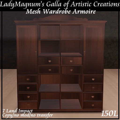 LadyM's Mesh Wardrobe Armoire - Beech