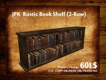 **JPK Rustic Book Shelf (2-Row) BOX