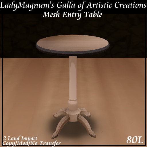 Ladym's Mesh Entry Table  -  Beech & Ebony