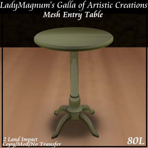 Ladym's Mesh Entry Table  -  Olive