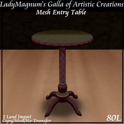 Ladym's Mesh Entry Table  - Checkered 4
