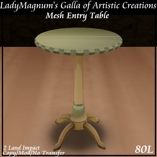 Ladym's Mesh Entry Table  - Checkered 15