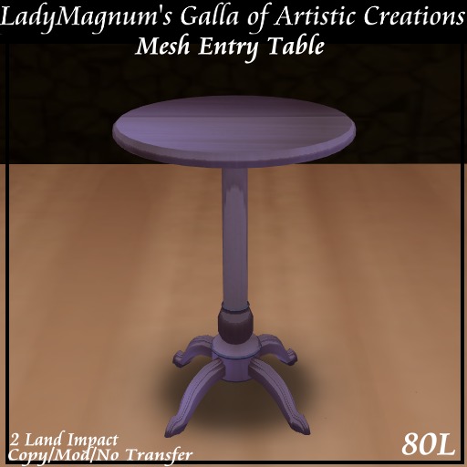Ladym's Mesh Entry Table -  Plum