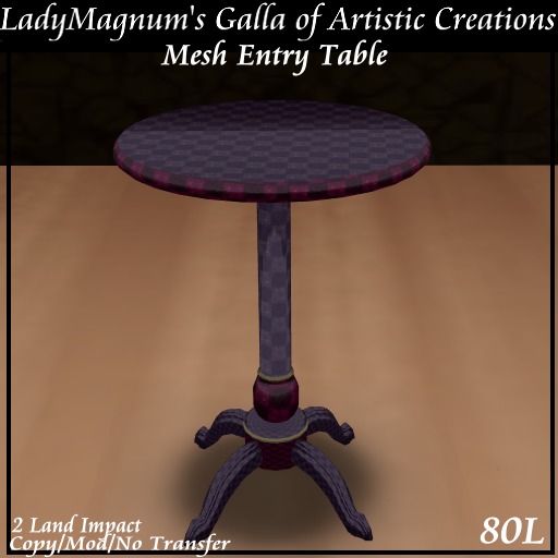 Ladym's Mesh Entry Table  - Checkered 9