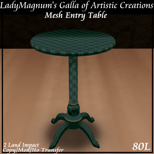 Ladym's Mesh Entry Table  - Checkered 6