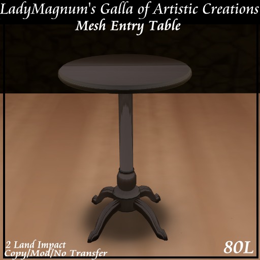 Ladym's Mesh Entry Table  -  Brown