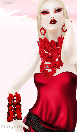 F I N E S M I T H -MER jewelry set red