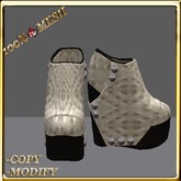 LW_ Wedge Style Platform Pumps - White Black