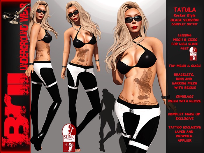 ** TATULA BLACK VERSION ROCKER STYLE COMPLET OUTFIT ** Brii **