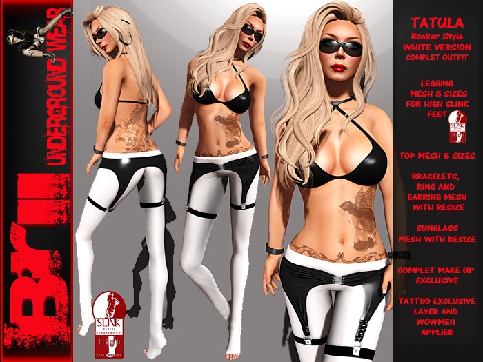 ** TATULA WHITE VERSION ROCKER STYLE COMPLET OUTFIT ** Brii **