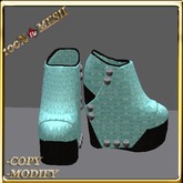 LW_ Wedge Style Platform Pumps - Baby Blue Black