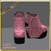 LW_ Wedge Style Platform Pumps - Sugar Pink Black