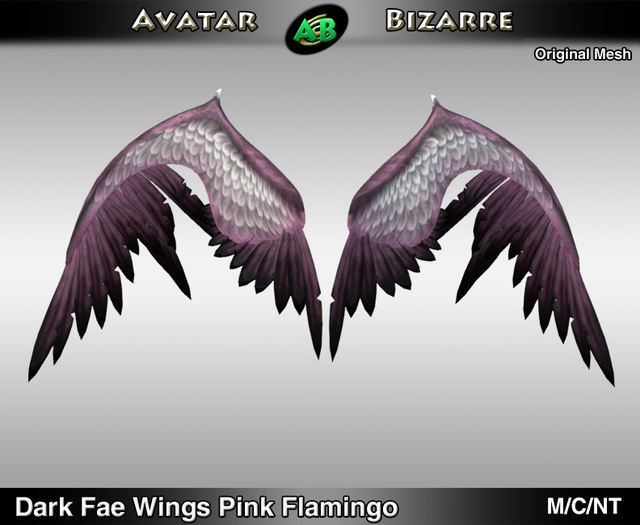 AB Dark Fae Wings Flamingo