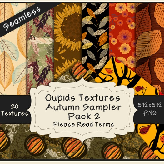 *Cupids Textures * 20 AUTUMN SAMPLER PACK 2