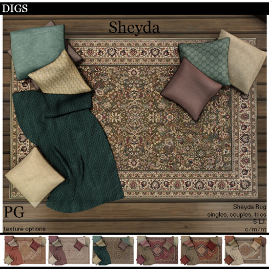 DIGS - The Lovers' Rug - Claret - Cuddle Version