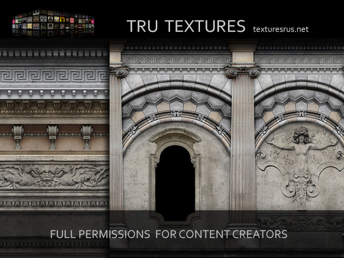 26 x Seamless MoonShadow Ornamental Stone Relief Wall Textures Set - High Resolution 