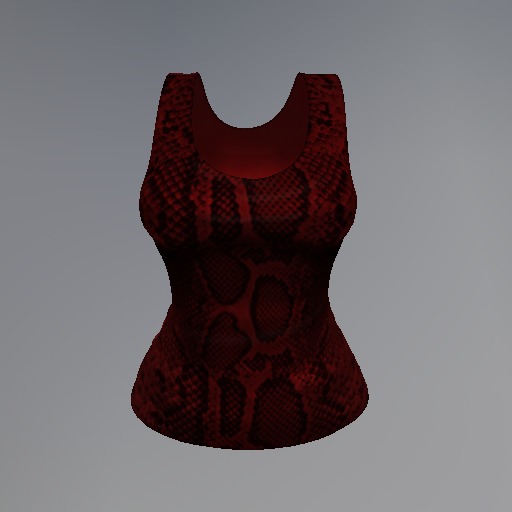 Red Snake Mesh Tank Top
