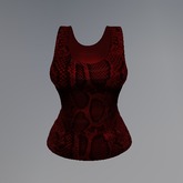 Red Snake Mesh Tank Top
