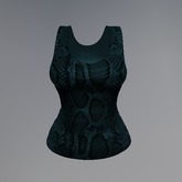 Teal Snake Mesh Tank Top