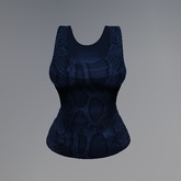 Blue Snake Mesh Tank Top