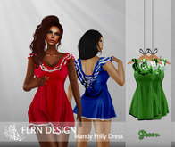 [FLRN] Mandy Frilly Dress V1 Green