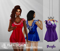 [FLRN] Mandy Frilly Dress V1 Purple