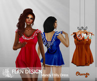[FLRN] Mandy Frilly Dress V1 Orange