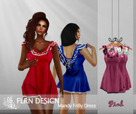 [FLRN] Mandy Frilly Dress V1 Pink