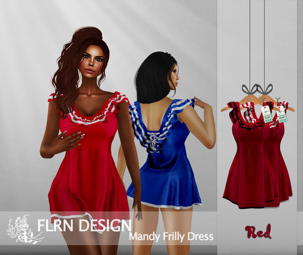 [FLRN] Mandy Frilly Dress V1 Red