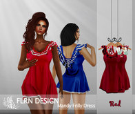 [FLRN] Mandy Frilly Dress V1 Red