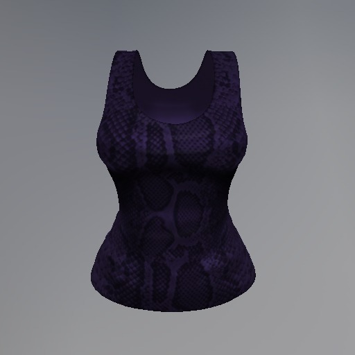 Purple Snake Mesh Tank Top