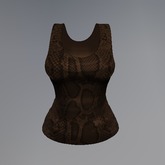 Brown Snake Mesh Tank Top