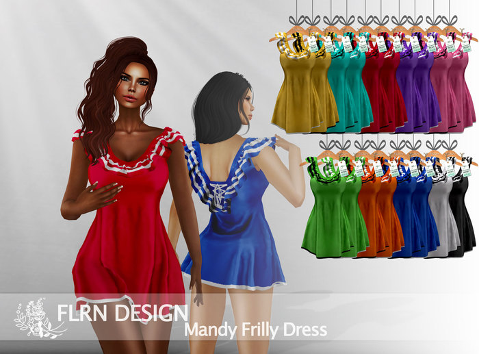 [FLRN] Mandy Frilly Dress V2 FatPack