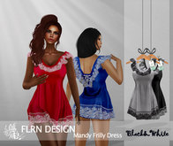 [FLRN] Mandy Frilly Dress V2 Black&White