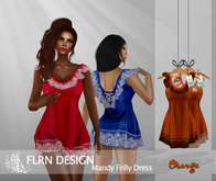 [FLRN] Mandy Frilly Dress V2 Orange