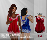 [FLRN] Mandy Frilly Dress V2 Red