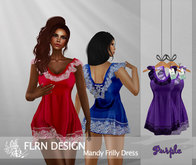 [FLRN] Mandy Frilly Dress V2 Purple