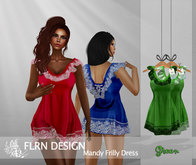 [FLRN] Mandy Frilly Dress V2 Green