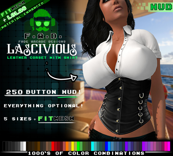 F.A.D. // Lascivious Leather Corset - FitMesh/Materials