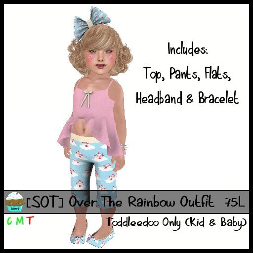 [SOT] Over The Rainbow - Aqua Rainbow Outfit