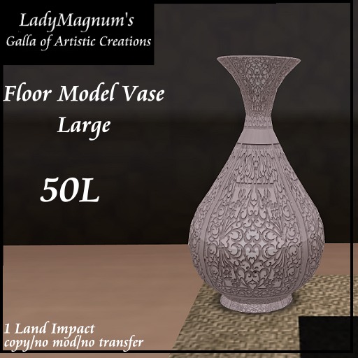 LadyMagnum's Vase No 1 - Lrg - Rose Screened