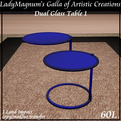 LadyM's Mesh Dual Glass Dual Table 2 - Blue