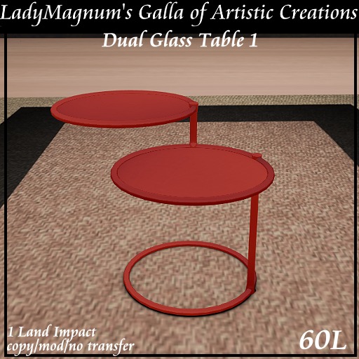 LadyM's Mesh Dual Glass Dual Table 2 - Red
