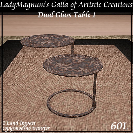 LadyM's Mesh Dual Glass Dual Table 2 - Abstract