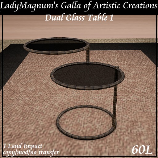 LadyM's Mesh Dual Glass Dual Table 1 - Wicker 2