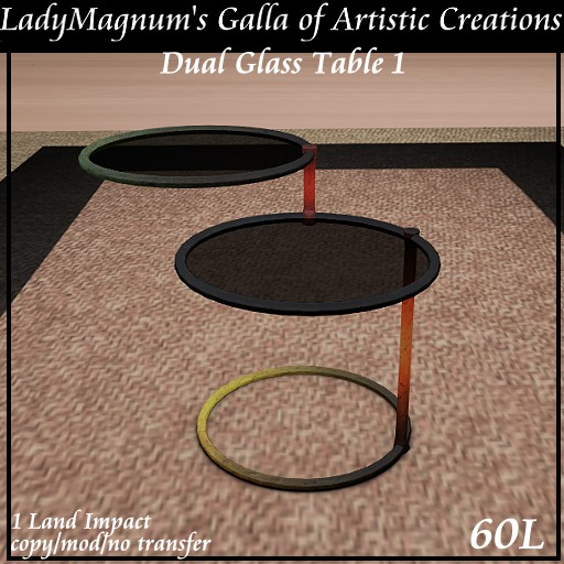 LadyM's Dual Glass Dual Table 1 - Grunge