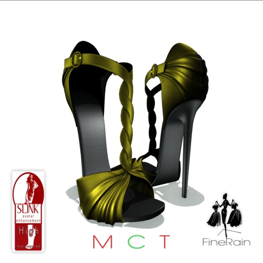 :: FineRain creations.::Braid Heels Yellow